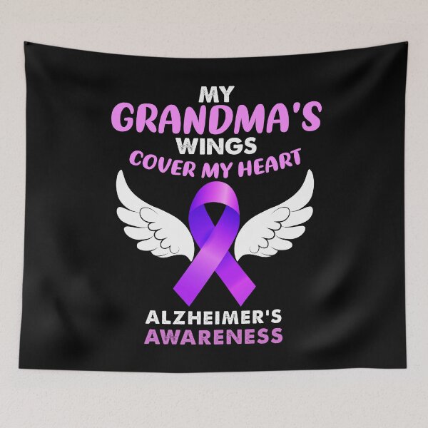 Item preview, My Grandmas Wings Cover My Heart Memory Alzheimers Awareness Gift designed and sold by TMelonShop.