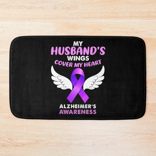 Item preview, My Husbands Wings Cover My Heart Alzheimers Awareness Memory Gift designed and sold by TMelonShop.