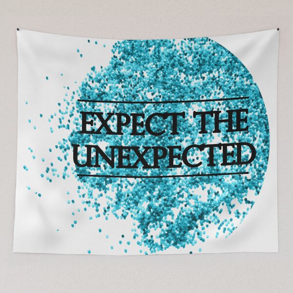 Item preview, Expect the Unexpected- Blue Bead Typography design designed and sold by StylishTayla.