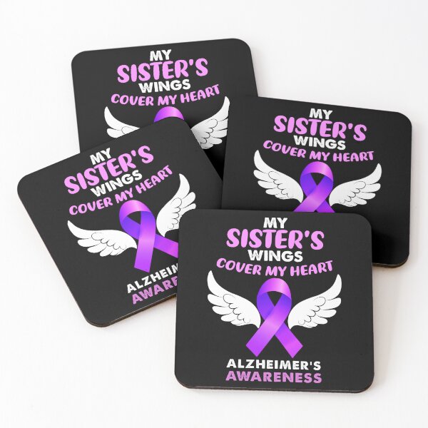 Item preview, My Sisters Wings Cover My Heart Alzheimers Awareness Support Gift designed and sold by TMelonShop.