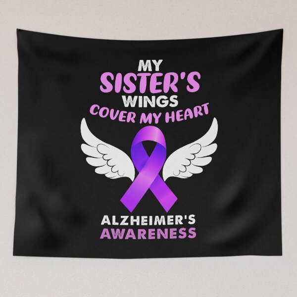Item preview, My Sisters Wings Cover My Heart Alzheimers Awareness Support Gift designed and sold by TMelonShop.