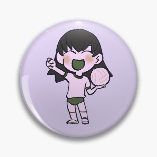 Item preview, I draw chibi pastel pink tomo with volleyball  / azumanga daioh designed and sold by RansRoom.