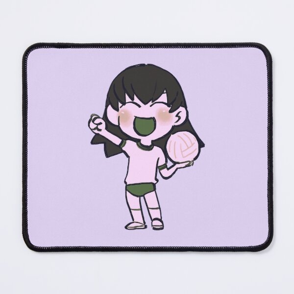 Item preview, I draw chibi pastel pink tomo with volleyball / azumanga daioh designed and sold by RansRoom.