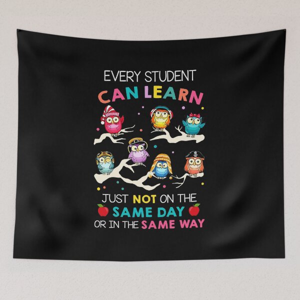 Item preview, Every Student Can Learn Just Not On The Same Day Or In The Same Way Back To School Owl designed and sold by battkozeller2.