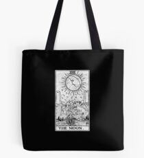 Die Mond Tarot Card - Major Arcana - Wahrsagerei - okkult Tote Bag