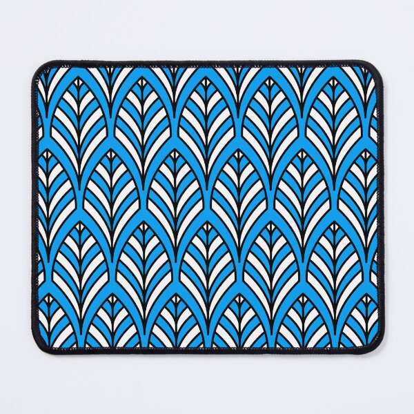 Item preview, Art Deco Pattern no 36 - Blue - BOHO Feather Pattern designed and sold by Millusti.