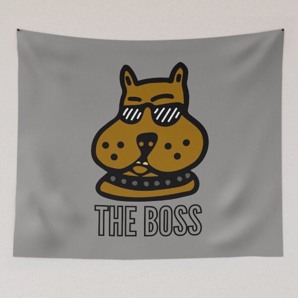 Item preview, The Boss. My dog, one cool, tough dude designed and sold by JellyBeenzz.
