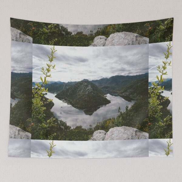 Item preview,  Beautiful green landscape with mountains art designed and sold by BEAUTY ⭐⭐⭐⭐⭐.