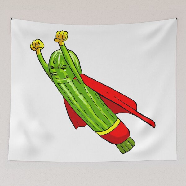 Item preview, Super Zucchini Foodietoon Vegetable Superheroes Courgette Summer Squash designed and sold by ProjectX23.