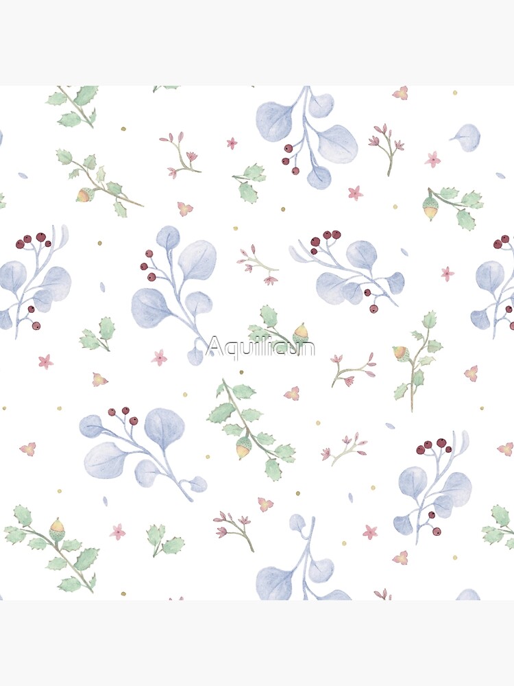 Thumbnail 4 of 4, Pillow, winter flowers designed and sold by Aquilicun.