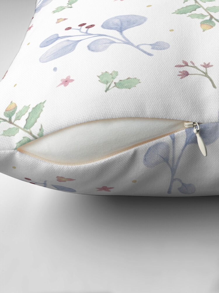 Thumbnail 2 of 4, Pillow, winter flowers designed and sold by Aquilicun.