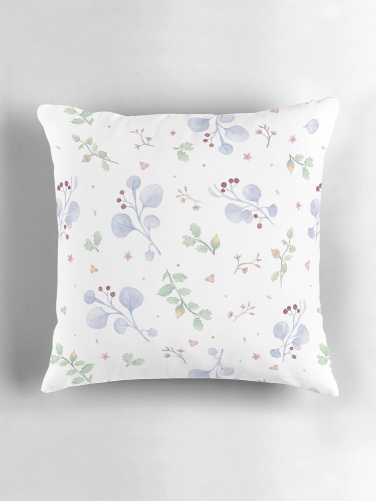 Thumbnail 3 of 4, Pillow, winter flowers designed and sold by Aquilicun.