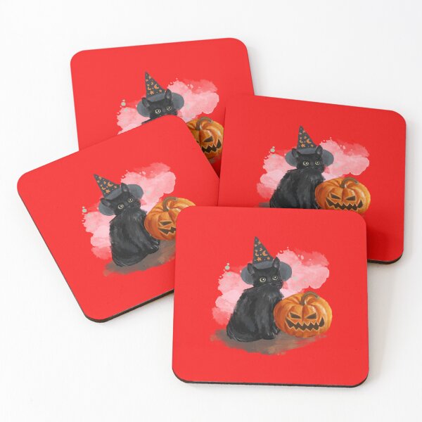 Artikelvorschau, Halloween, schwarze Katze und Kürbis entworfen und verkauft von pookamon14.