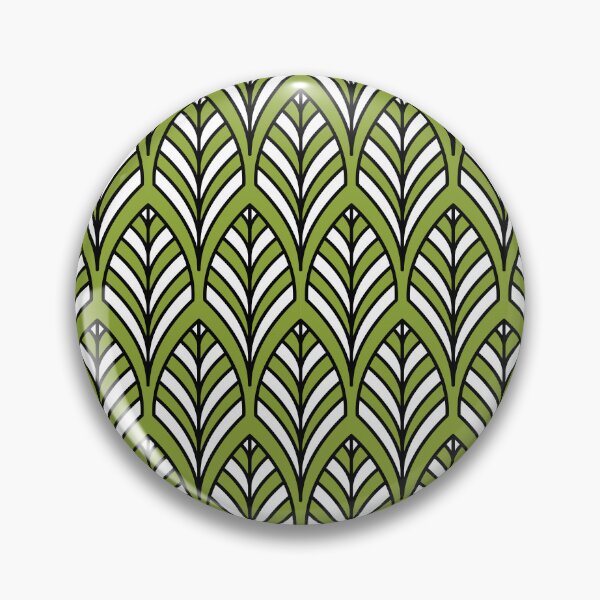 Item preview, Art Deco Pattern no 36 - Green - BOHO Feather Pattern designed and sold by Millusti.