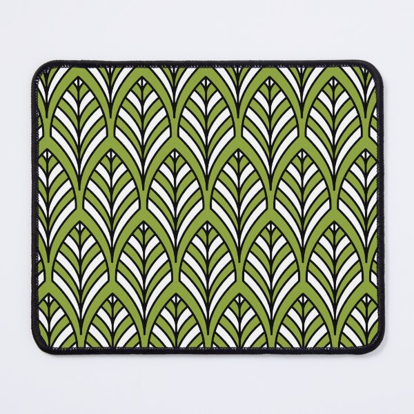 Item preview, Art Deco Pattern no 36 - Green - BOHO Feather Pattern designed and sold by Millusti.