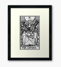 The Lovers Tarot Card - Major Arcana - fortune telling - occult Framed Print