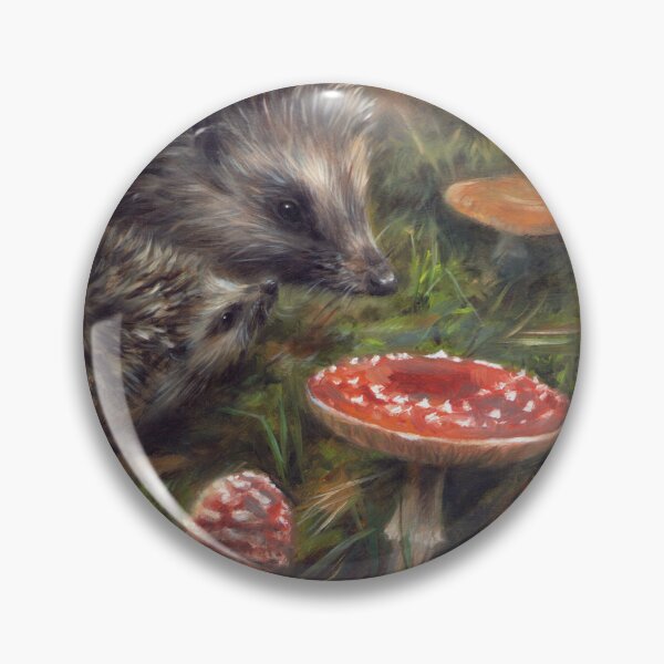 Item preview, Autumn Hedgehogs with toadstools  designed and sold by marjoleinkruijt.