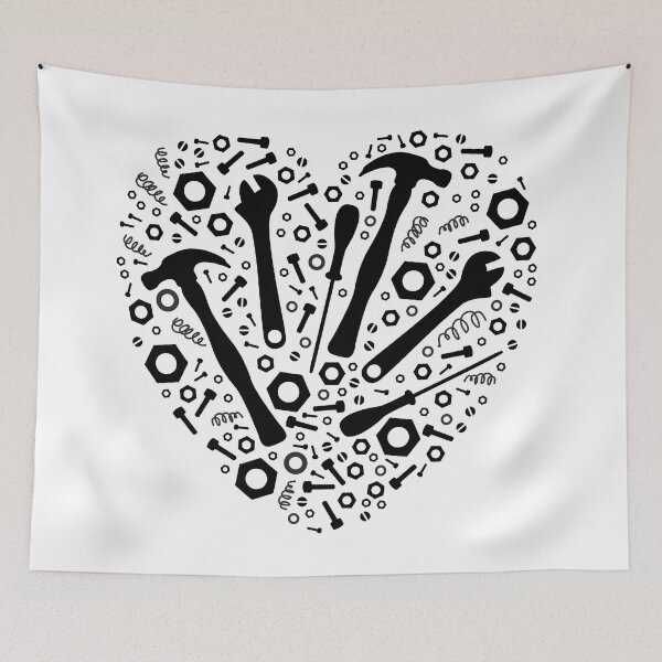 Item preview, Mechanic Love - Graphic Tools in a Heart designed and sold by XOOXOO.