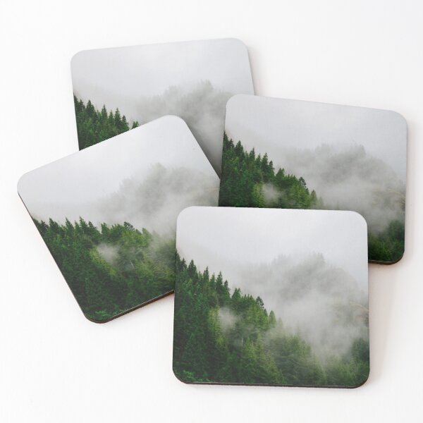 Item preview, Beautiful green landscape with mountains and fog  art designed and sold by BEAUTY ⭐⭐⭐⭐⭐.