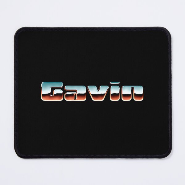 Item preview, Gavin name - Cool 80s retro chrome design designed and sold by NameTheory.