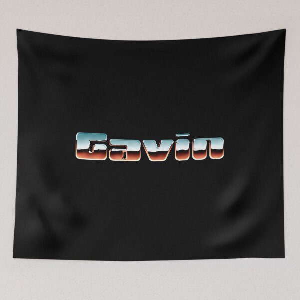Item preview, Gavin name - Cool 80s retro chrome design designed and sold by NameTheory.