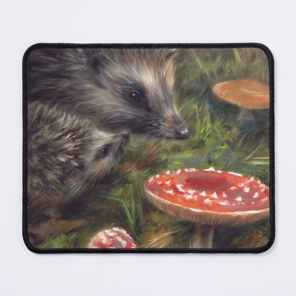 Item preview, Autumn Hedgehogs with toadstools designed and sold by marjoleinkruijt.
