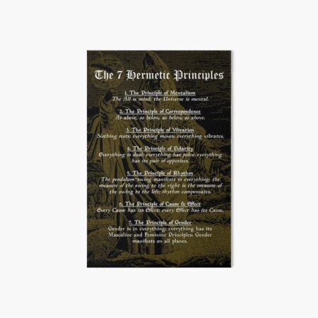 The 7 Hermetic Principles Art Board Print