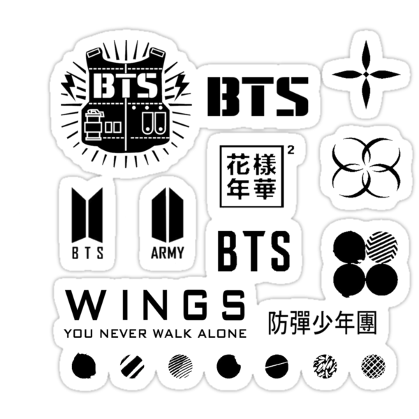 "BTS LOGO STICKER PACK (desc for updated version!!)" Stickers by