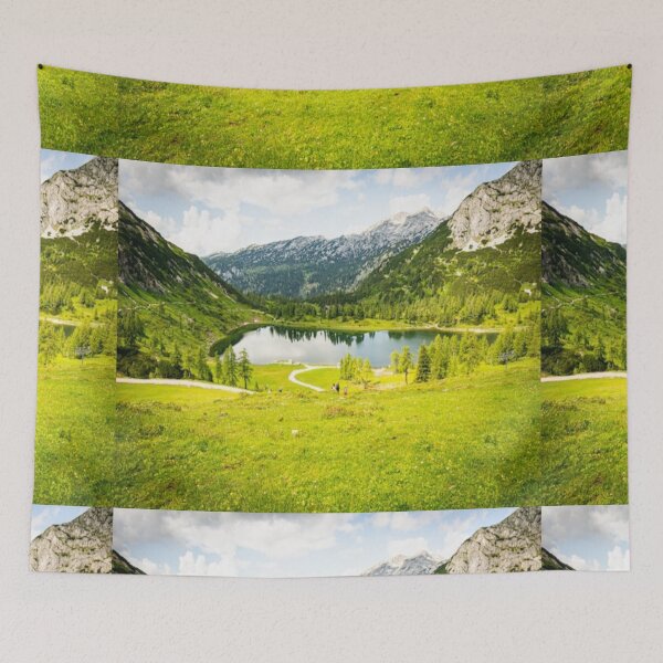 Item preview, Beautiful green landscape with green trees and mountain art designed and sold by BEAUTY ⭐⭐⭐⭐⭐.