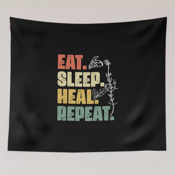 Item preview, Eat Sleep Vintage Retro Ayurvedic Healing An Ayurveda Healer designed and sold by Nessshirts.