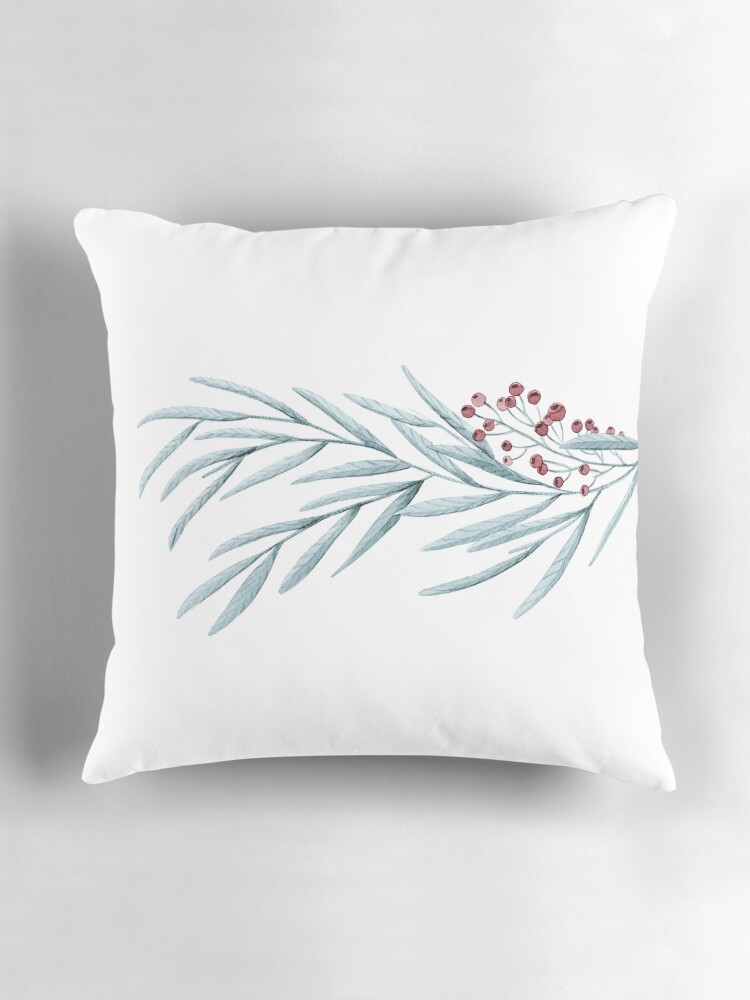Thumbnail 3 of 4, Pillow, branch with fruits designed and sold by Aquilicun.