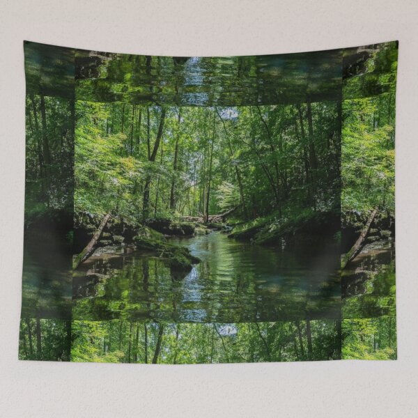 Item preview, Beautiful green landscape with green trees and river art designed and sold by BEAUTY ⭐⭐⭐⭐⭐.