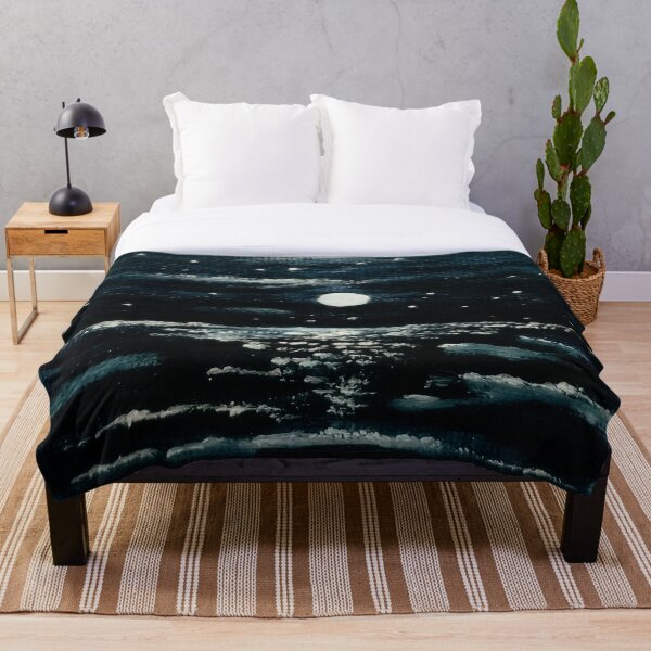 Item preview, Seascape painted on canvas at night designed and sold by Anke Franikowski.