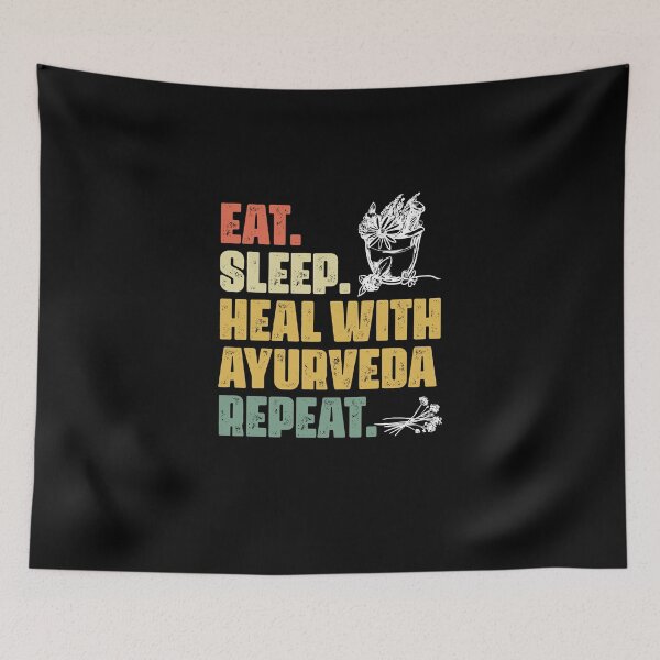 Item preview, Eat Sleep Vintage Retro Alternative Medicine Ayurveda Healer designed and sold by Nessshirts.