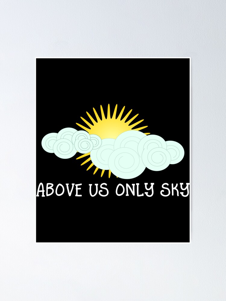 Imagine - John Lennon - Above Us Only Sky Lyrics Text Poster for Sale by  Sago-Design