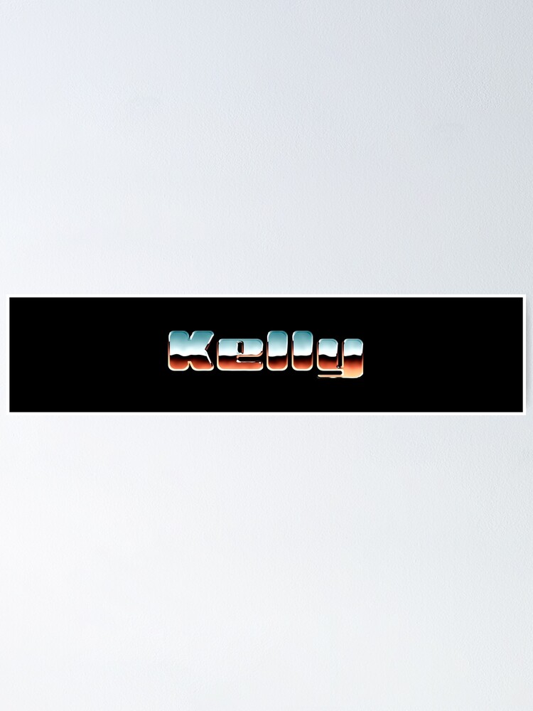 Imagen 1 de 3, Póster con la obra Kelly name - Cool 80s retro chrome design, diseñada y vendida por NameTheory.