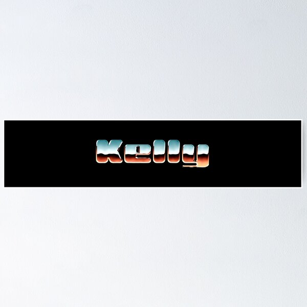 Item preview, Kelly name - Cool 80s retro chrome design designed and sold by NameTheory.