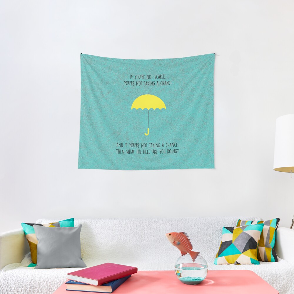 Himym Gelber Regenschirm Wandbehang Von Wackyposters Redbubble