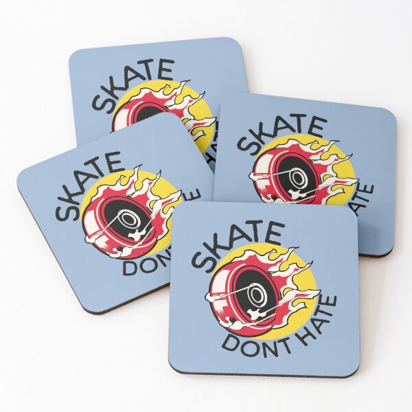 Item preview, Skate don't Hate - Roller skating Wheel designed and sold by Paperfly Studio.