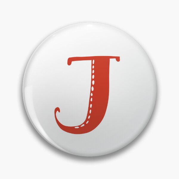 Item preview, Letter J Red initial monogram alphabet capital J designed and sold by Antique-Gifts.