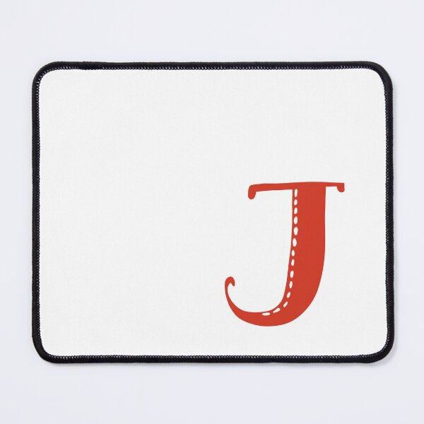 Item preview, Letter J Red initial monogram alphabet capital J designed and sold by Antique-Gifts.