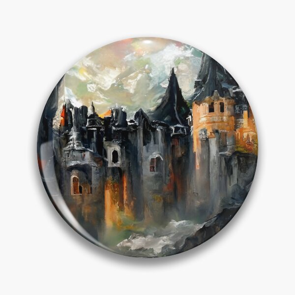 Item preview, House of Hubdwin Grassbough | Fantasy House Artwork | Medieval Castle Artwork | Fantasy Landscape Design designed and sold by AyfuDesigns.