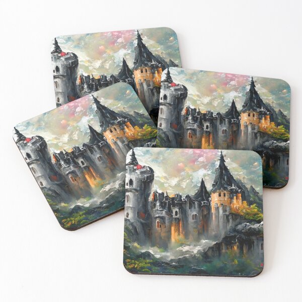 Item preview, House of Hubdwin Grassbough | Fantasy House Artwork | Medieval Castle Artwork | Fantasy Landscape Design designed and sold by AyfuDesigns.