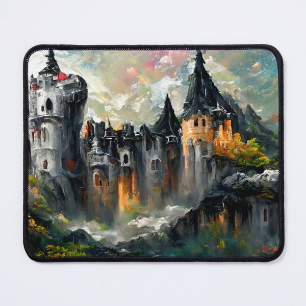 Item preview, House of Hubdwin Grassbough | Fantasy House Artwork | Medieval Castle Artwork | Fantasy Landscape Design designed and sold by AyfuDesigns.