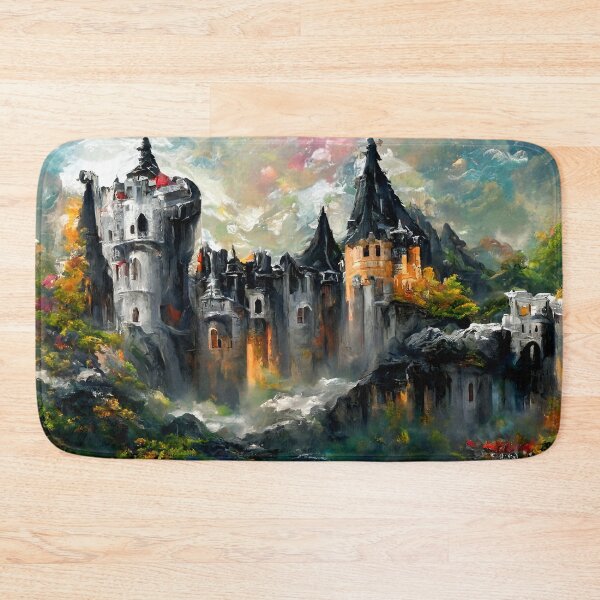 Item preview, House of Hubdwin Grassbough | Fantasy House Artwork | Medieval Castle Artwork | Fantasy Landscape Design designed and sold by AyfuDesigns.