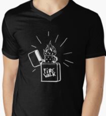 Feuerlauf Feuerzeug T-Shirt Das Leben ist seltsam Vor dem Sturm Chloe Preis T-Shirt T-Shirt mit V-Ausschnitt für Männer