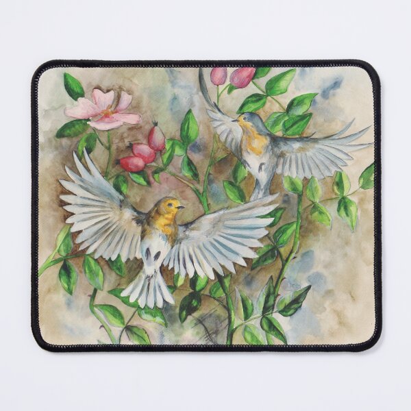 Item preview, flying birds among the roses designed and sold by Arctia.