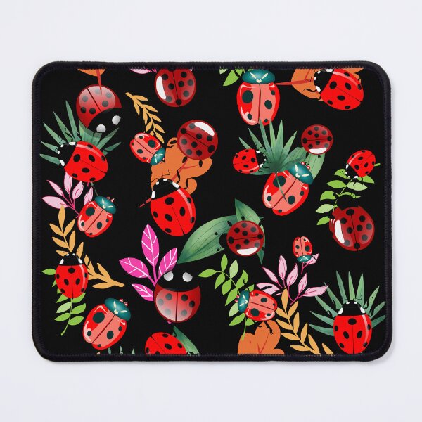 Item preview, Red Ladybugs On Colorful Leaves - Drawing Graphic. designed and sold by LTM-tee.