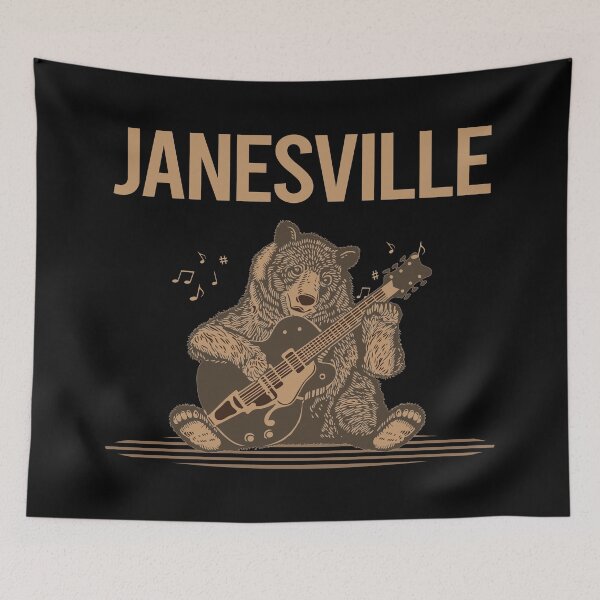 Item preview, Bear With Guitar Janesville designed and sold by BloodMoneyTwit.