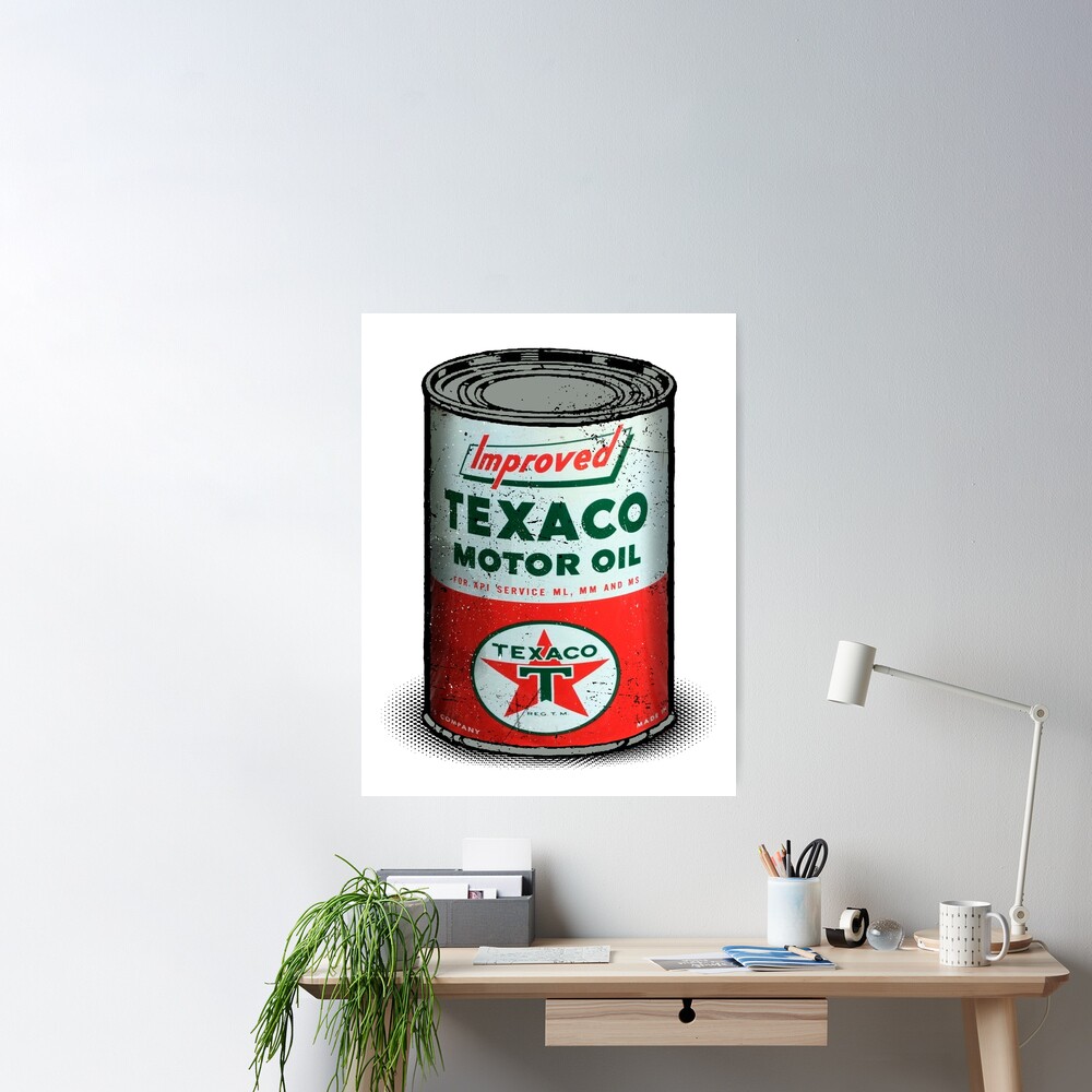 Texaco 1/2 Gallon Motor Oil Can • Antique Advertising